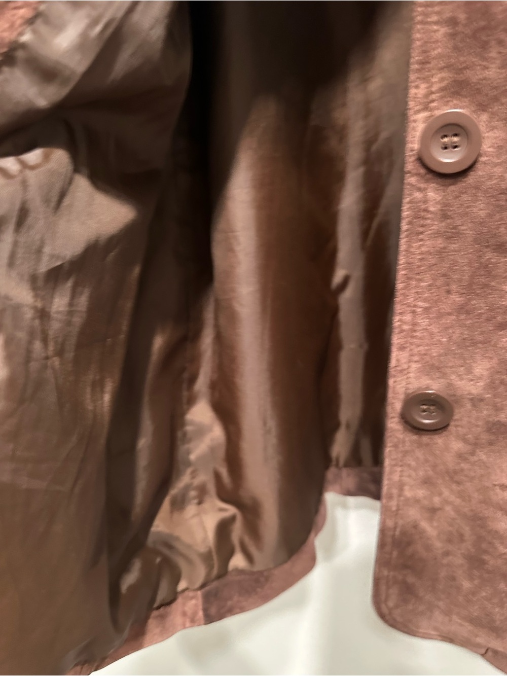 VTG St.John’s Bay small washable Suede Button-Front Jacket - Picture 8 of 8